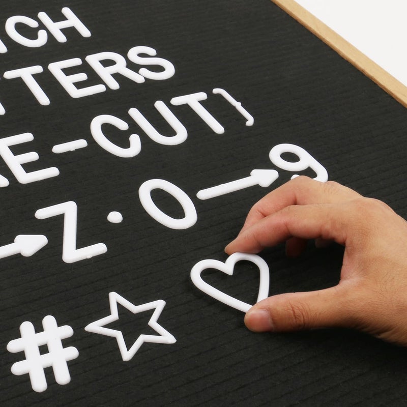 Big Role 559 Extra White Letters With Organizer for Changeable Felt Board (3/4 Inch and 2 Inch) + 11 Cursive Words + 12 Months + 7 Days + Pre-Cut Plastic Letters - Image 5